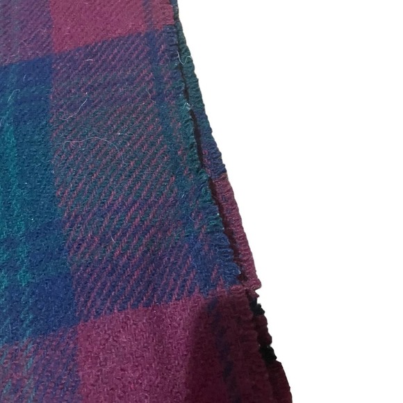 MADE in Scotland 100% Wool Vintage Hudson’s Bay Plaid Throw 60x42 - Picture 3 of 6